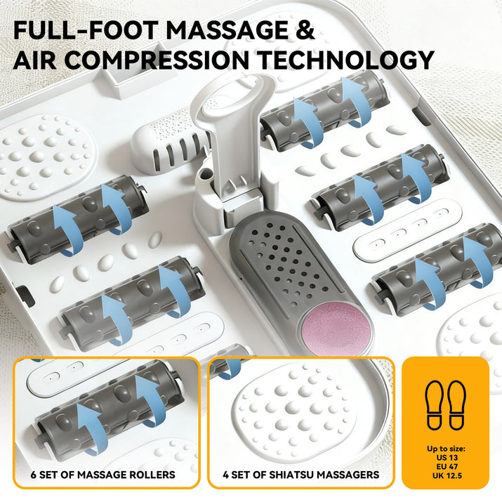 Foot Spa Bath Massager Folding Electric Pedicure Foot Spa Basin Heat Bubbles - Ghemy.co.uk