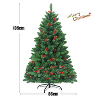 Artificial Christmas Tree 4.5FT Hinged Christmas Tree with 516 Branch Tips - Ghemy.co.uk