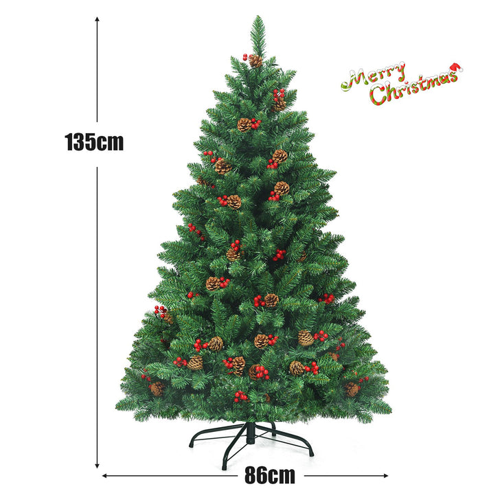 Artificial Christmas Tree 4.5FT Hinged Christmas Tree with 516 Branch Tips - Ghemy.co.uk