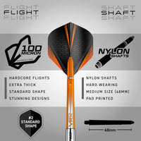 Amberjack Tungsten Darts Set with Darts Flights & Dart Stems (Shafts) – Professional 90% Tungsten Premium Darts Set – Available in 22G, 23G, 24G, 25G, 26G, 27G, 28G, 30G - Ghemy.co.uk