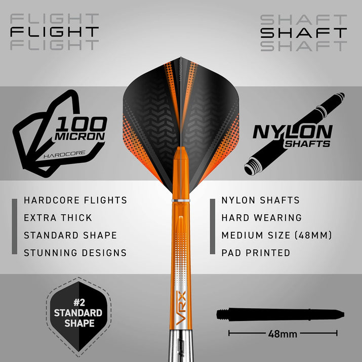 Amberjack Tungsten Darts Set with Darts Flights & Dart Stems (Shafts) – Professional 90% Tungsten Premium Darts Set – Available in 22G, 23G, 24G, 25G, 26G, 27G, 28G, 30G - Ghemy.co.uk