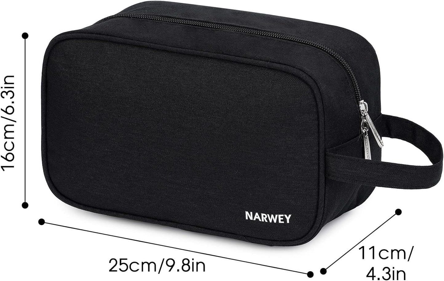 Travel Toiletry Wash Bag for Men and Women Traveling Dopp Kit Shaving Bag for Toiletries Accessories (Black) - Ghemy.co.uk