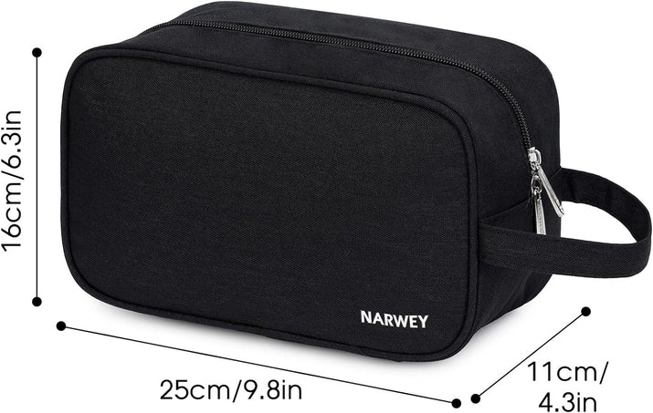 Travel Toiletry Wash Bag for Men and Women Traveling Dopp Kit Shaving Bag for Toiletries Accessories (Black) - Ghemy.co.uk
