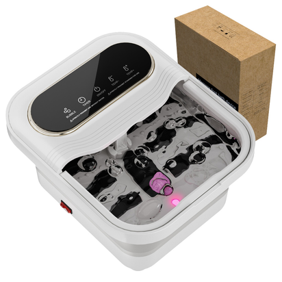 Foot Spa Bath Massager Folding Electric Pedicure Foot Spa Basin Heat Bubbles - Ghemy.co.uk
