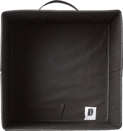 Collapsible Fabric Storage Cube/Organiser with Handles, Pack of 6, Solid Black, 26.6 X 26.6 X 27.9 Cm - Ghemy.co.uk
