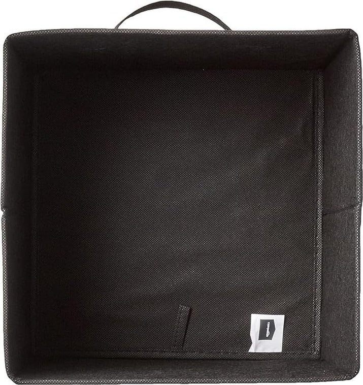 Collapsible Fabric Storage Cube/Organiser with Handles, Pack of 6, Solid Black, 26.6 X 26.6 X 27.9 Cm - Ghemy.co.uk