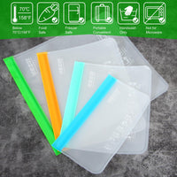 VEHHE 20 Pack Reusable Food Storage Bags (Gallon Reusable Freezer Bags + Sandwic - Ghemy.co.uk