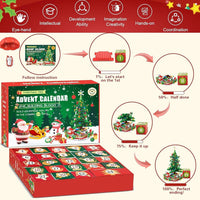 24Pcs Advent Calendar 2024 Christmas Tree Building Set Boxes Countdown Block UK - Ghemy.co.uk