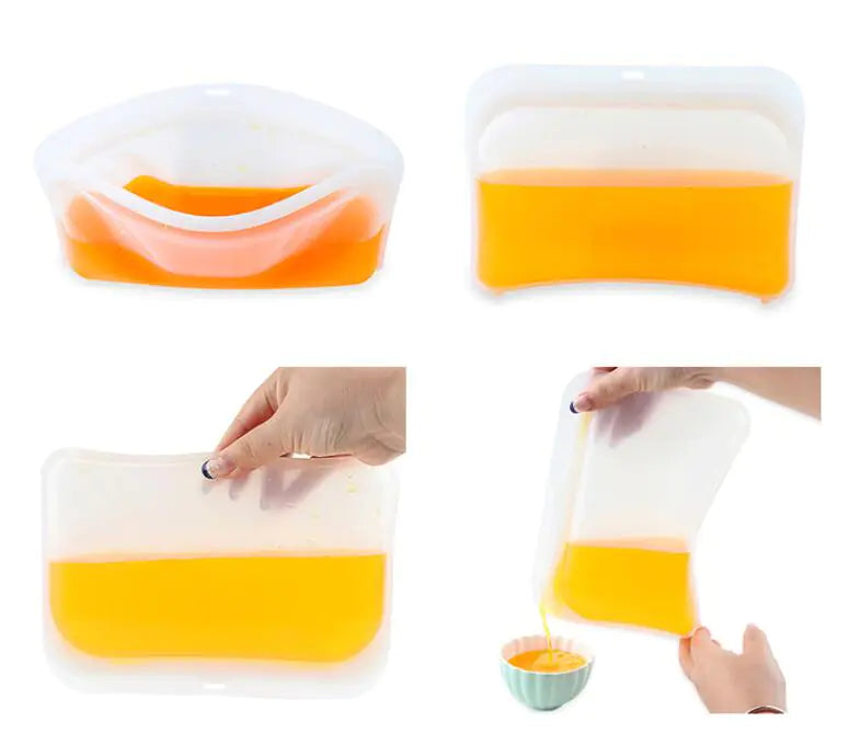 Eco-Friendly Silicone Food Storage Bags - Large Capacity - Ghemy.co.uk