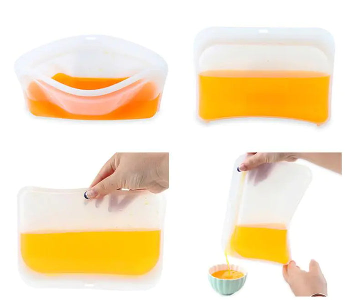 Eco-Friendly Silicone Food Storage Bags - Large Capacity - Ghemy.co.uk