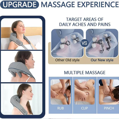 BEST GIFT Electric Neck and Shoulder with Heat Shiatsu Back Neck Massager Relax - Ghemy.co.uk