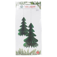 2 Decorative Christmas Honeycomb Christmas Tree Tissue Hanging Santa Party D?Cor - Ghemy.co.uk