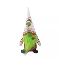 2 Pieces Christmas Gnomes Decorations Grinch Christmas Decorations Green Bread - Ghemy.co.uk