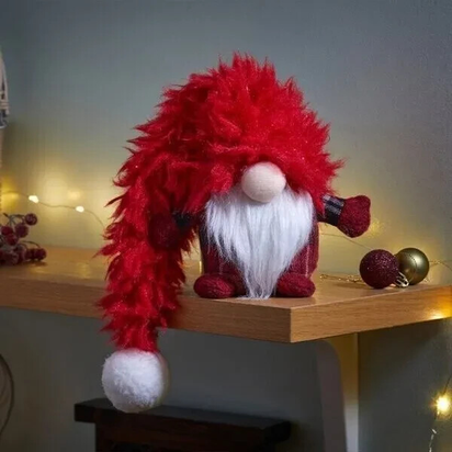 Large Soft Gonk Santa – Nordic Christmas Plush Ornament (Red)