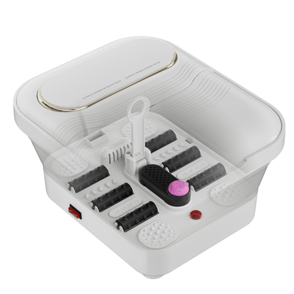 Foot Spa Bath Massager Folding Electric Pedicure Foot Spa Basin Heat Bubbles - Ghemy.co.uk