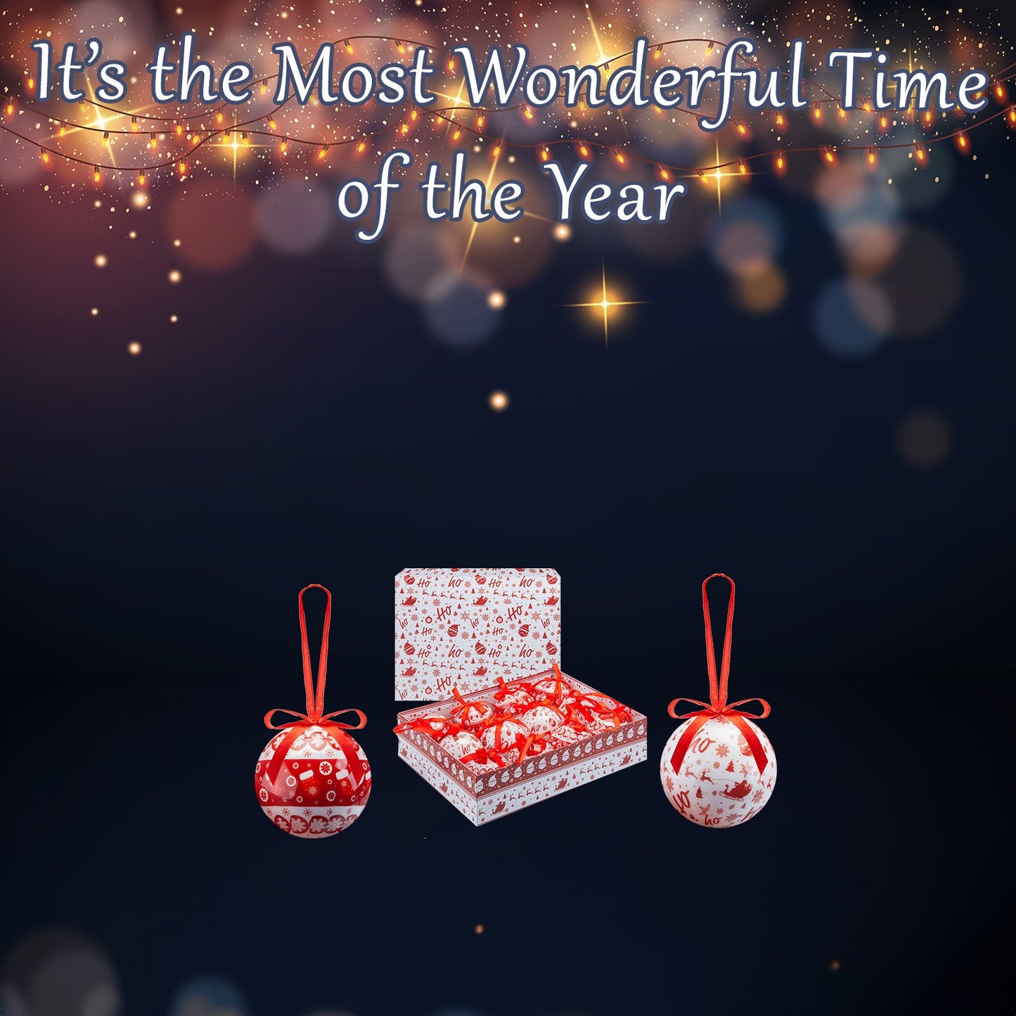 Christmas Bauble Decoration Hanging Tree 12 Piece 7. 5Cm Bauble Set Nordic - Ghemy.co.uk