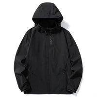 Men's Waterproof Soft Shell Jacket – Hooded Windbreaker for Outdoor Wear