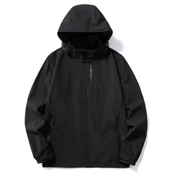Men's Waterproof Soft Shell Jacket – Hooded Windbreaker for Outdoor Wear