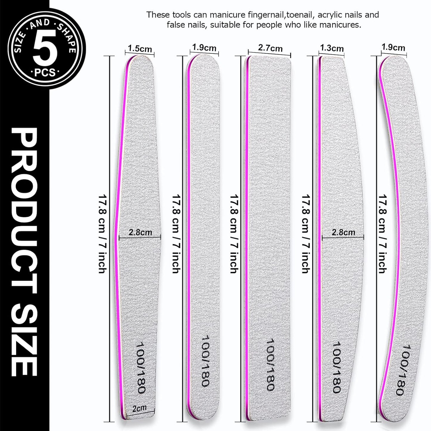 10 Pcs Nail File Set - Ghemy.co.uk