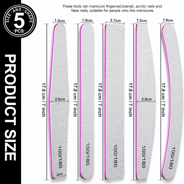 10 Pcs Nail File Set - Ghemy.co.uk
