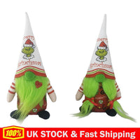 2 Pieces Christmas Gnomes Decorations Grinch Christmas Decorations Green Bread - Ghemy.co.uk
