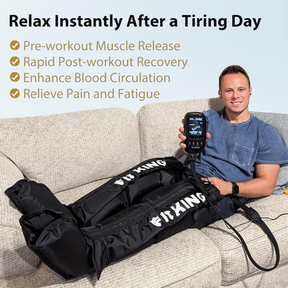 Leg Massager, Recovery Boots Leg Massagers for Pain and Circulation Relaxing Foot Calf & Thigh Compression Massage Machine Enhance Sports Performance (Medium) - Ghemy.co.uk