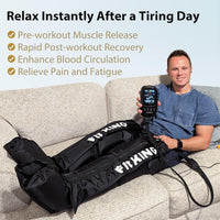 Leg Massager, Recovery Boots Leg Massagers for Pain and Circulation Relaxing Foot Calf & Thigh Compression Massage Machine Enhance Sports Performance (Medium) - Ghemy.co.uk