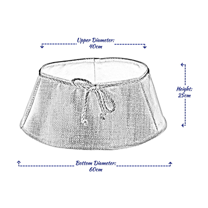 Christmas Tree Skirt Stand Base Cover Xmas Ornament Decoration Gold Silver 40Cm - Ghemy.co.uk