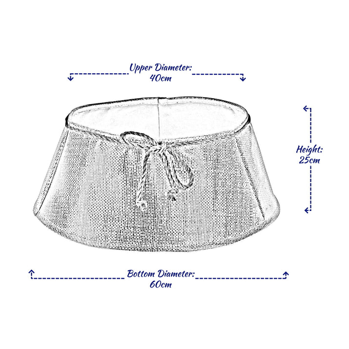 Christmas Tree Skirt Stand Base Cover Xmas Ornament Decoration Gold Silver 40Cm - Ghemy.co.uk