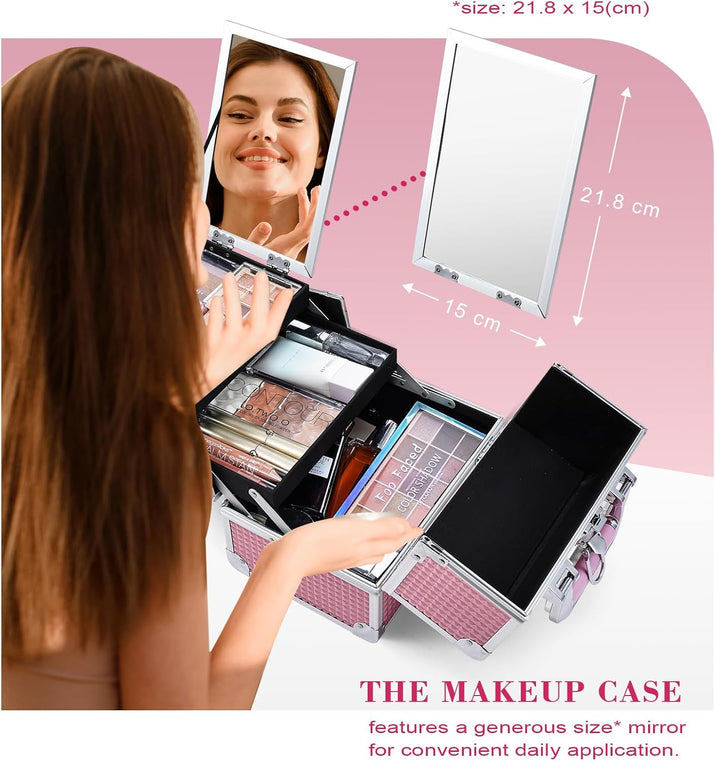 Makeup Box Vanity Case Cosmetic Organiser - Ghemy.co.uk
