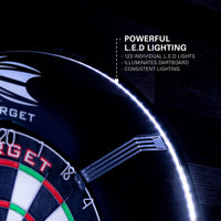Corona Vision Dartboard Lighting System, Black Frame | White LED Dart Board Surround Ring Light | Available with Pro Tour Dartboards Surround & Championship Dartboard, or Oche Dart Mat - Ghemy.co.uk