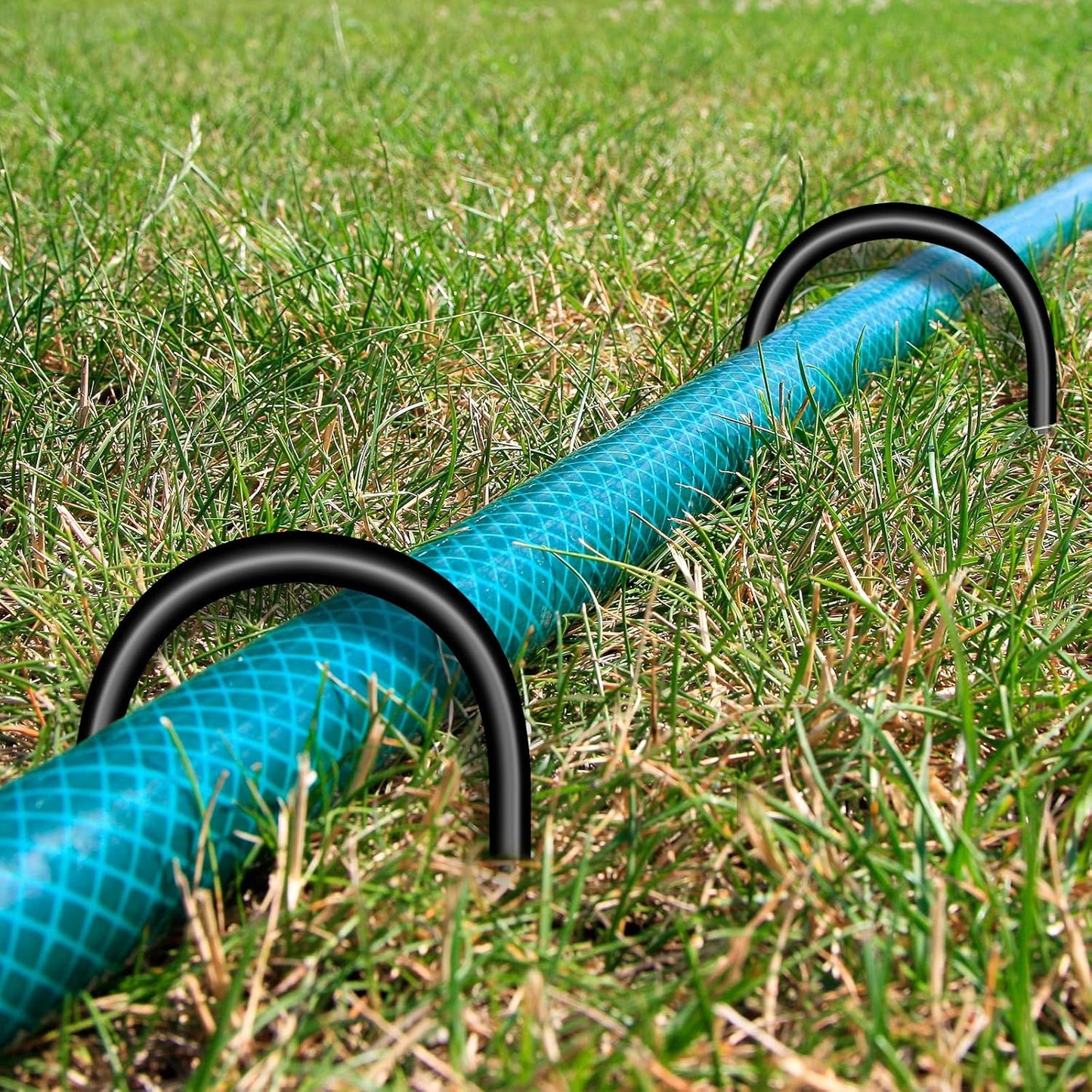 Trampoline Stakes U Shaped Anchors Heavy Duty Metal - Long Trampolines Ground Wind Stakes for Soccer Goals, Camping Tents, Garden Decoration (Black-8Pcs) - Ghemy.co.uk