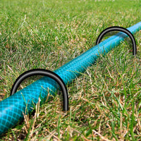 Trampoline Stakes U Shaped Anchors Heavy Duty Metal - Long Trampolines Ground Wind Stakes for Soccer Goals, Camping Tents, Garden Decoration (Black-8Pcs) - Ghemy.co.uk