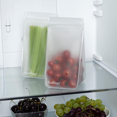Zeal Ecobagz Reusable Food Storage Bags, Silicone Ziplock Food Containers (1L) S - Ghemy.co.uk