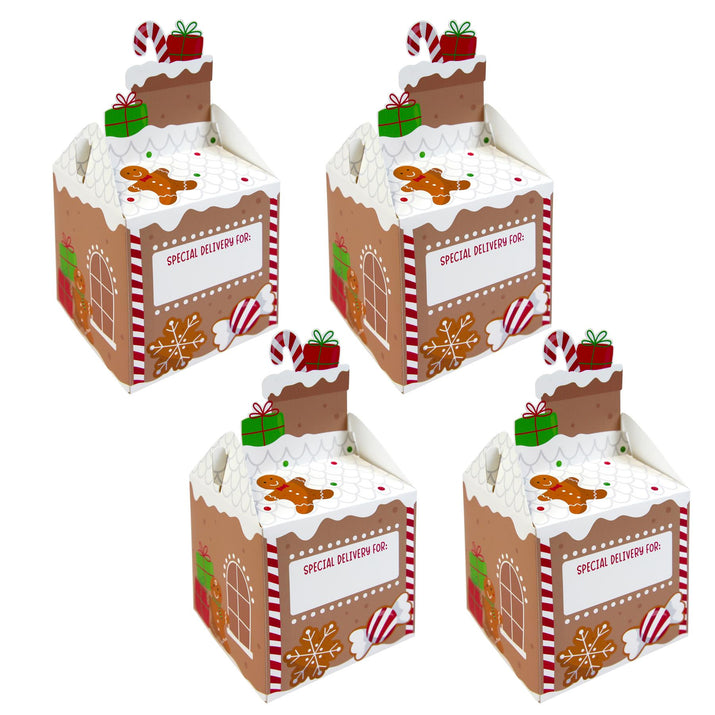 Christmas Treat Boxes – 4-Pack, 100% Recyclable (19 x 10 x 10 cm)