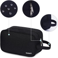 Travel Toiletry Wash Bag for Men and Women Traveling Dopp Kit Shaving Bag for Toiletries Accessories (Black) - Ghemy.co.uk