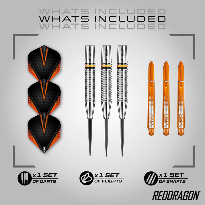 Amberjack Tungsten Darts Set with Darts Flights & Dart Stems (Shafts) – Professional 90% Tungsten Premium Darts Set – Available in 22G, 23G, 24G, 25G, 26G, 27G, 28G, 30G - Ghemy.co.uk