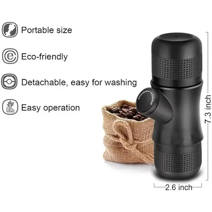 Portable Mini Hand Pressure Coffee Machine Handheld Pressure Coffee Espresso Machine Office/Home Office Travel Outdoor Travel - Ghemy.co.uk