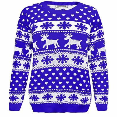 Girls Boys Xmas Jumper Reindeer Rudolph Knitted Christmas Jumper Kids Sweater - Ghemy.co.uk