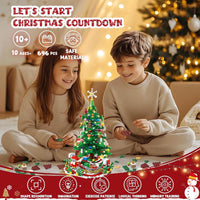 24Pcs Advent Calendar 2024 Christmas Tree Building Set Boxes Countdown Block UK - Ghemy.co.uk