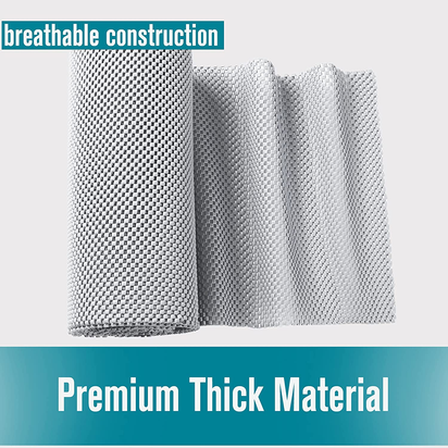 Shelf Liner, Non-Adhesive Roll Drawer Liners 12 Inches X 20 Feet, Non Slip Grip Durable Strong Clean, Shelving Liner for Kitchen Cabinets,Storage, Desks, Kitchenware, Tableware, Light Gray - Ghemy.co.uk