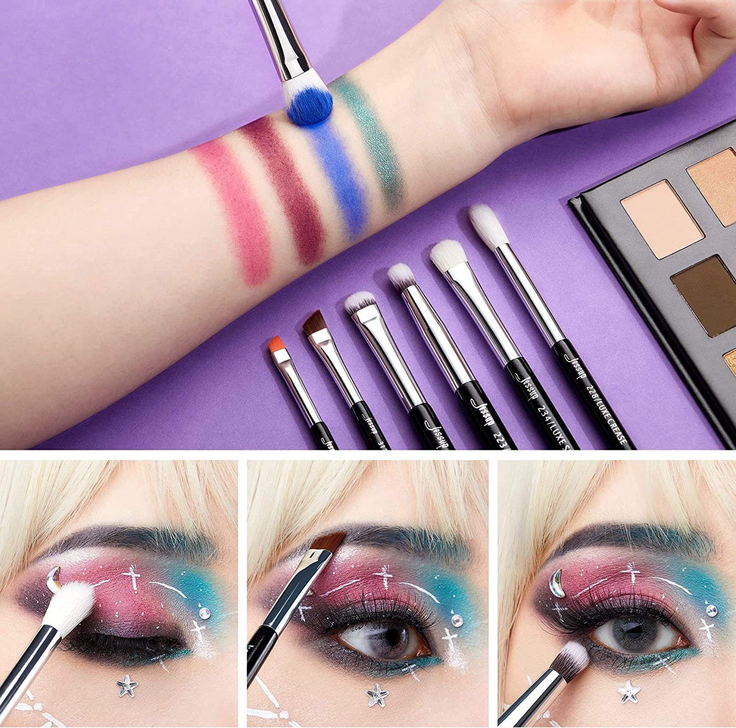 Eye Brushes 15Pcs Professional Makeup Brushes - Ghemy.co.uk