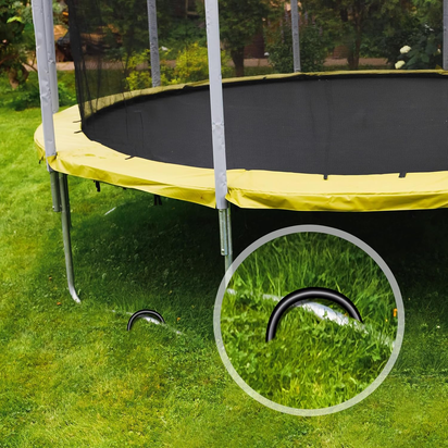 Trampoline Stakes U Shaped Anchors Heavy Duty Metal - Long Trampolines Ground Wind Stakes for Soccer Goals, Camping Tents, Garden Decoration (Black-8Pcs) - Ghemy.co.uk