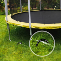 Trampoline Stakes U Shaped Anchors Heavy Duty Metal - Long Trampolines Ground Wind Stakes for Soccer Goals, Camping Tents, Garden Decoration (Black-8Pcs) - Ghemy.co.uk