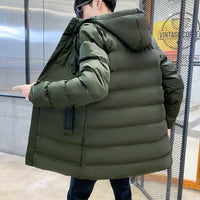 Men's Long Hooded Puffer Jacket – Quilted & Winter Warm