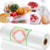 Food Storage Bags 12 x 20 Clear Plastic Bags Fresh-Keeping Produce Bags Roll for Food Fruit Vegetable Refrigerator Storage freezer Kitchen Supermarket 1 Roll 350 Plastic Storage Bags - Ghemy.co.uk