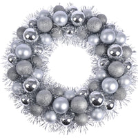 Christmas Wreath Tinsel Bauble Decorative Hanging Door Wall Winter Xmas D�Cor - Ghemy.co.uk