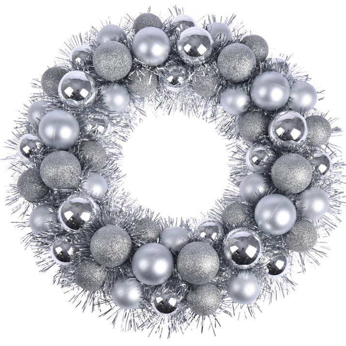 Christmas Wreath Tinsel Bauble Decorative Hanging Door Wall Winter Xmas D�Cor - Ghemy.co.uk