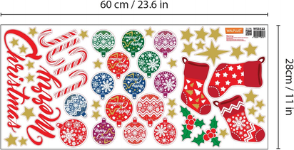 Wallflexi Christmas Decorations Wall Stickers Merry Christmas Decoration Set Wal - Ghemy.co.uk