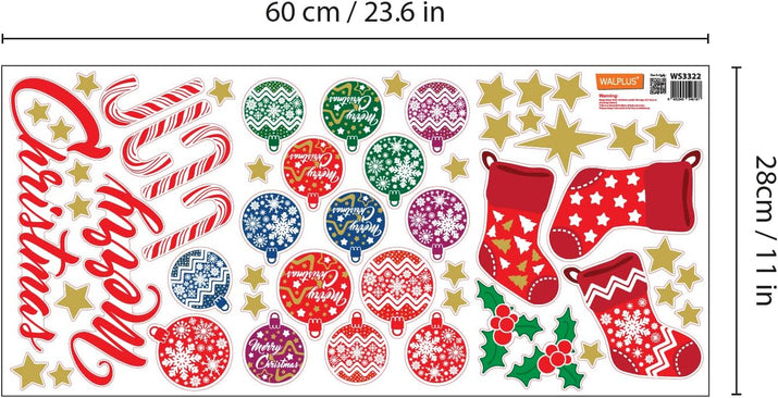 Wallflexi Christmas Decorations Wall Stickers Merry Christmas Decoration Set Wal - Ghemy.co.uk